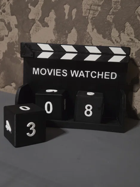 Cinematic Movie Tracker & Desk Counter - Thiết bị đếm phim để bàn - Image 1