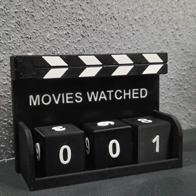Cinematic Movie Tracker & Desk Counter - Thiết bị đếm phim để bàn