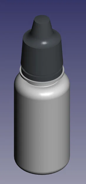 Mô hình CAD chai sơn Vallejo 18ml và 60ml - Image 2