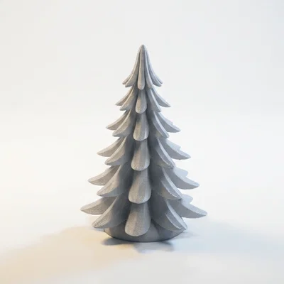Tác phẩm điêu khắc cây thông trừu tượng (File in 3D)