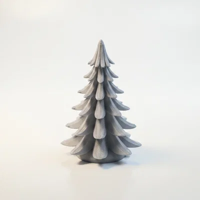 Tác phẩm điêu khắc cây thông trừu tượng (File in 3D)