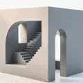 Mô hình kiến trúc điêu khắc Abstract Stair C (In 3D) - Thumbnail 2