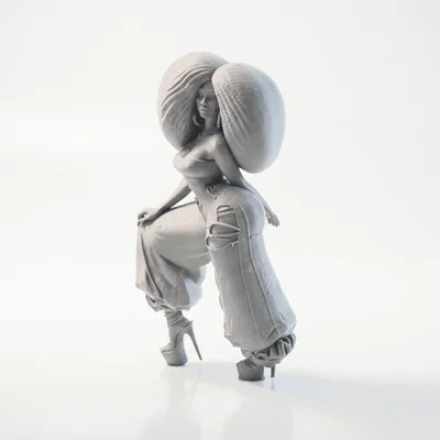 Mô hình tượng Afro Queen - Tượng phụ nữ nghệ thuật in 3D