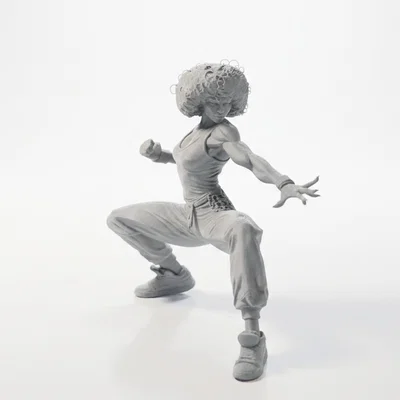 Mô hình in 3D võ sĩ Afro đầy uy lực