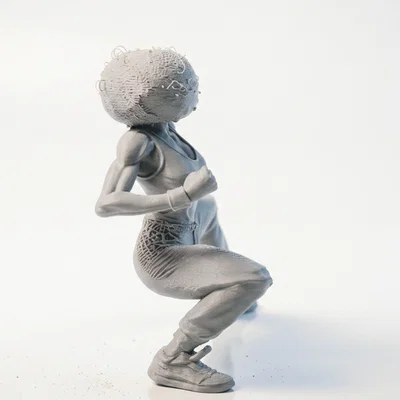 Mô hình in 3D võ sĩ Afro đầy uy lực