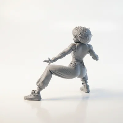Mô hình in 3D võ sĩ Afro đầy uy lực