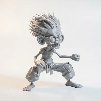 Mô hình 3D ông già cáu kỉnh cực chi tiết