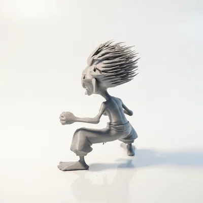 Mô hình 3D ông già cáu kỉnh cực chi tiết
