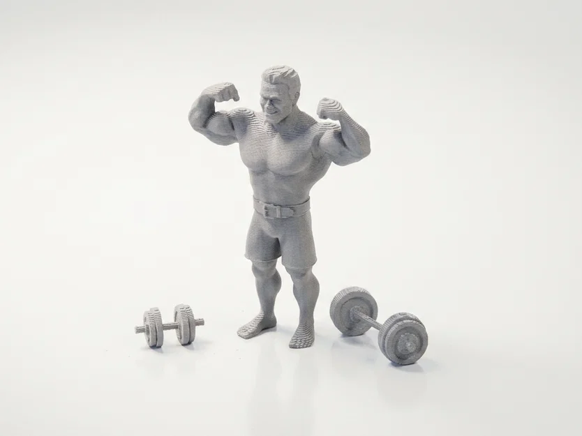 Mô hình vận động viên thể hình 3D - Tượng trang trí fitness sưu tầm - Image 1