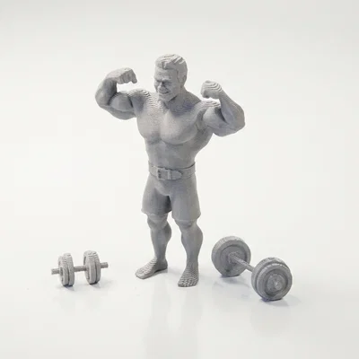 Mô hình vận động viên thể hình 3D - Tượng trang trí fitness sưu tầm