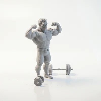 Mô hình vận động viên thể hình 3D - Tượng trang trí fitness sưu tầm