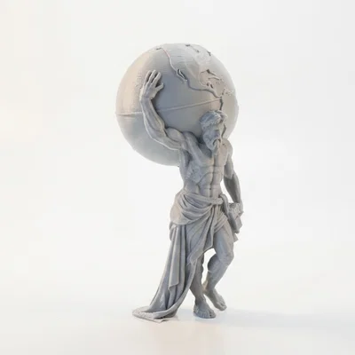 Mô hình in 3D thần Titan Atlas gánh cả thế giới trong thần thoại Hy Lạp