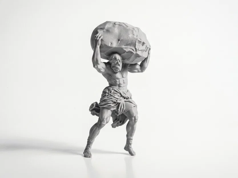 Mô hình tượng đầu lâu Atlas - Sản phẩm in 3D độc đáo - Image 2