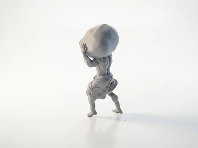 Mô hình tượng đầu lâu Atlas - Sản phẩm in 3D độc đáo - Image 4