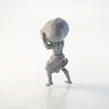 Mô hình tượng đầu lâu Atlas - Sản phẩm in 3D độc đáo - Thumbnail 4