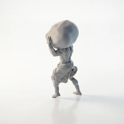 Mô hình tượng đầu lâu Atlas - Sản phẩm in 3D độc đáo