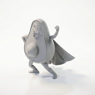 Mô hình 3D quả bơ siêu anh hùng - Avocado Hero