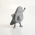 Mô hình 3D quả bơ siêu anh hùng - Avocado Hero - Thumbnail 2