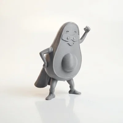 Mô hình 3D quả bơ siêu anh hùng - Avocado Hero