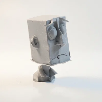 Mô hình điêu khắc Bag Head trang trí bàn làm việc in 3D
