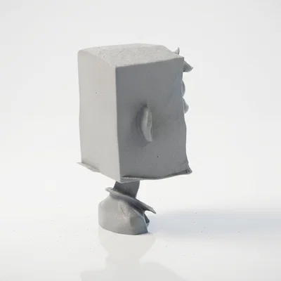Mô hình điêu khắc Bag Head trang trí bàn làm việc in 3D