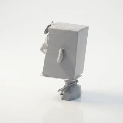 Mô hình điêu khắc Bag Head trang trí bàn làm việc in 3D