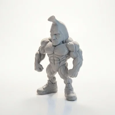 Mô hình nhân vật Banana Man cơ bắp in 3D độc đáo