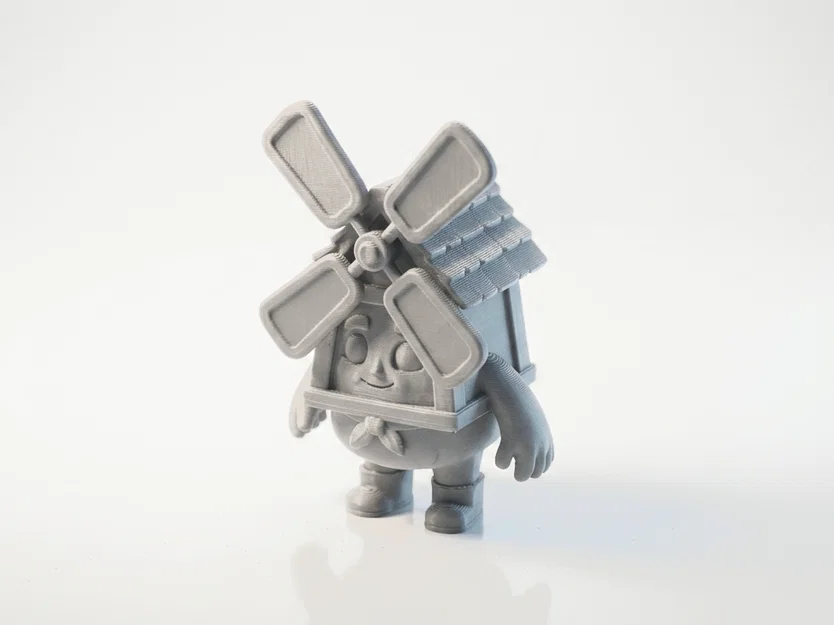 Mô hình 3D tượng cậu bé cối xay gió - Barn Boy Windmill Character - Image 1