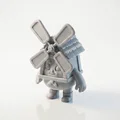 Mô hình 3D tượng cậu bé cối xay gió - Barn Boy Windmill Character - Thumbnail 1