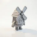 Mô hình 3D tượng cậu bé cối xay gió - Barn Boy Windmill Character - Thumbnail 2