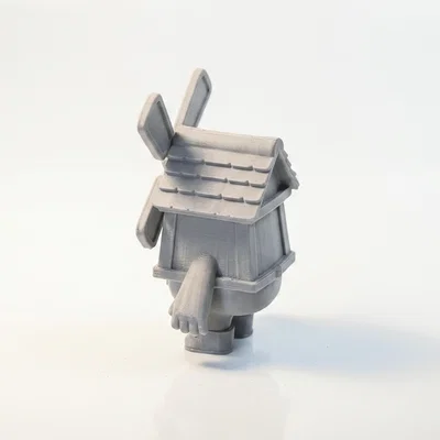 Mô hình 3D tượng cậu bé cối xay gió - Barn Boy Windmill Character