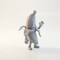 Mô hình 3D Chú Chuối Vẫy Tay Độc Đáo - Thumbnail 2