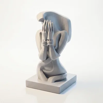 Mô hình điêu khắc 3D nhân vật van nài đầy cảm xúc