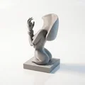 Mô hình điêu khắc 3D nhân vật van nài đầy cảm xúc - Thumbnail 4