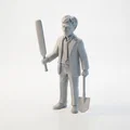 Mô hình 3D sưu tầm: Người đàn ông cầm gậy và xẻng - Thumbnail 1