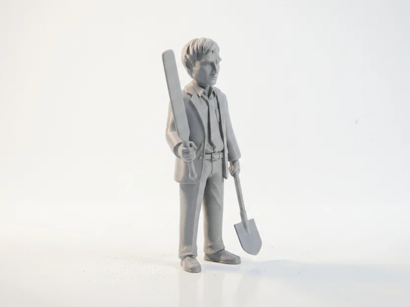 Mô hình 3D sưu tầm: Người đàn ông cầm gậy và xẻng - Image 2