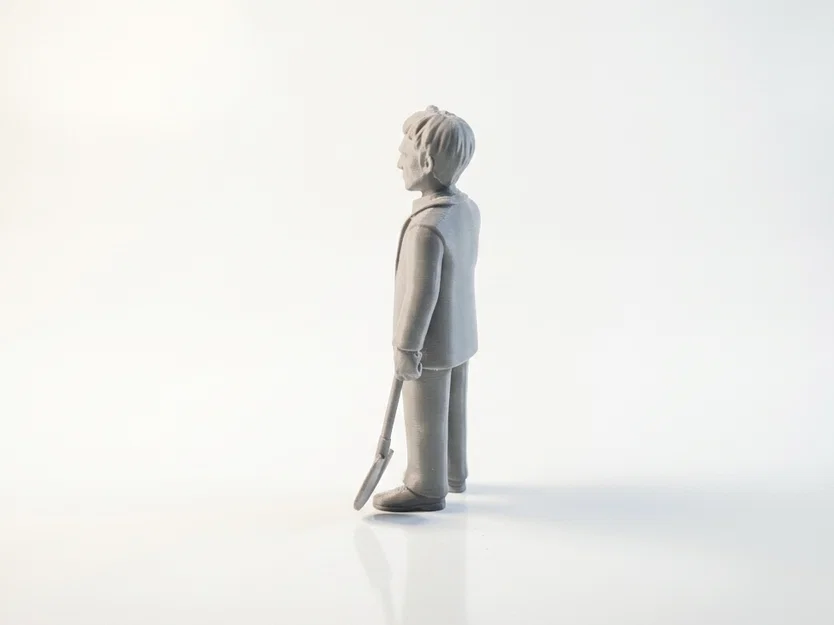 Mô hình 3D sưu tầm: Người đàn ông cầm gậy và xẻng - Image 4