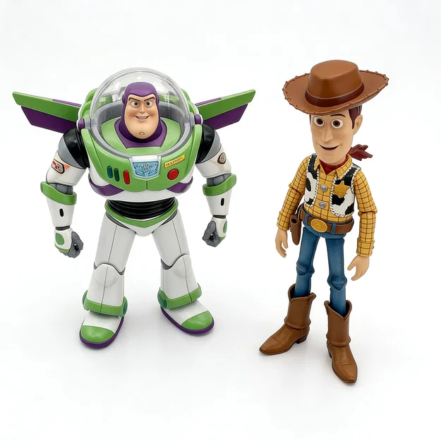 Bộ mô hình 3D Woody và Buzz Lightyear từ Toy Story (1995) - Image 1