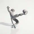 Mô hình 3D cầu thủ bóng đá thực hiện cú sút xe đạp chổng ngược (Bicycle Kick) - Thumbnail 1