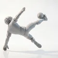 Mô hình 3D cầu thủ bóng đá thực hiện cú sút xe đạp chổng ngược (Bicycle Kick) - Thumbnail 2