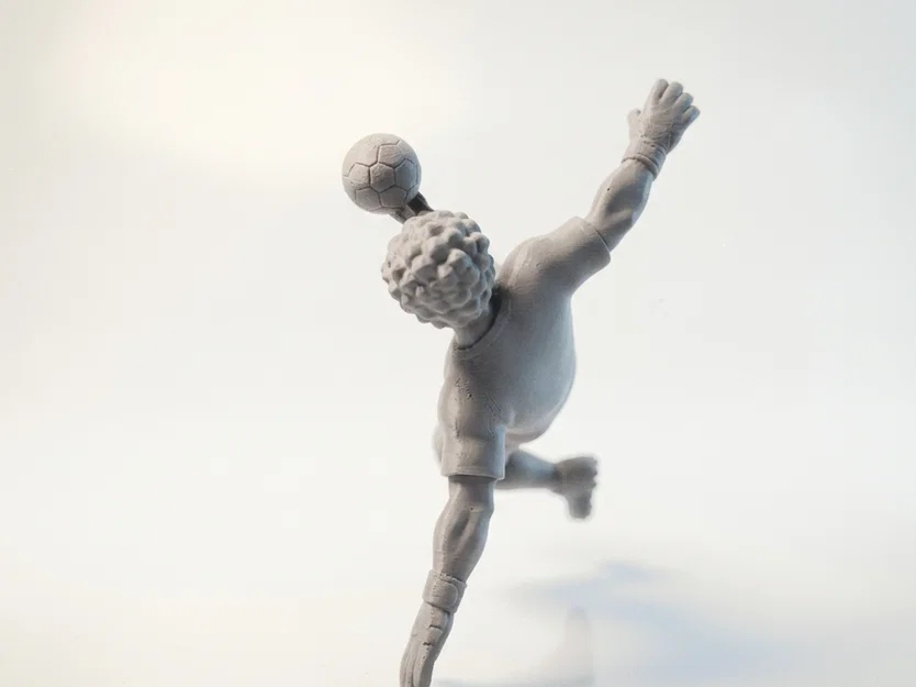 Mô hình 3D cầu thủ bóng đá thực hiện cú sút xe đạp chổng ngược (Bicycle Kick) - Image 3