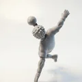 Mô hình 3D cầu thủ bóng đá thực hiện cú sút xe đạp chổng ngược (Bicycle Kick) - Thumbnail 3