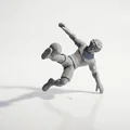 Mô hình 3D cầu thủ bóng đá thực hiện cú sút xe đạp chổng ngược (Bicycle Kick) - Thumbnail 4