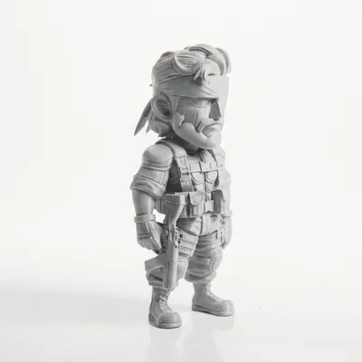 Mô hình 3D Big Boss Military Figurine