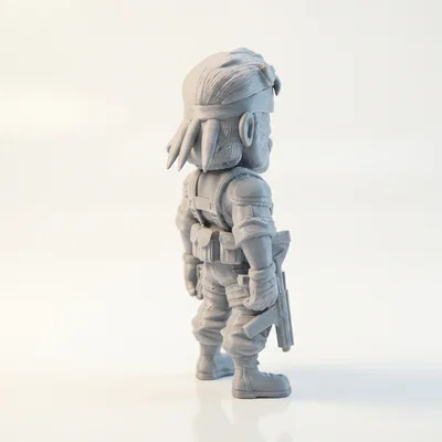 Mô hình 3D Big Boss Military Figurine