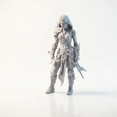 Mô hình Nữ Thợ Săn Tiền Thưởng - Bounty Huntress 3D Printable
