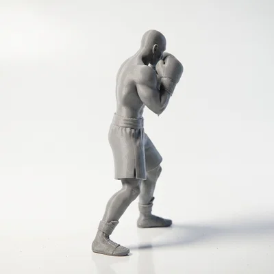 Mô hình 3D Võ sĩ Quyền anh đầy uy lực