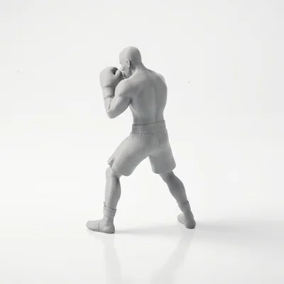 Mô hình 3D Võ sĩ Quyền anh đầy uy lực