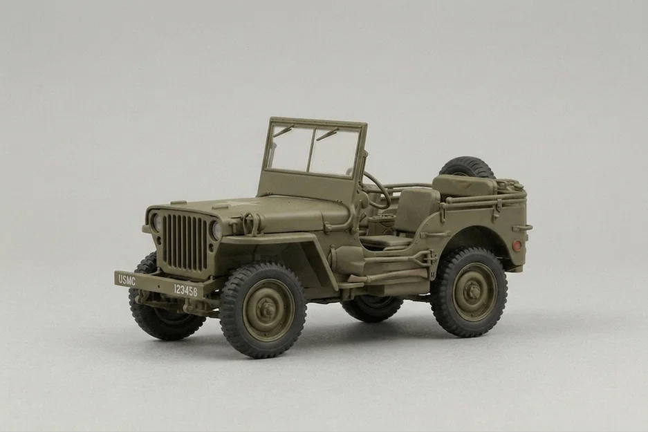 Mô hình xe Jeep 1941 Willys MB cổ điển in 3D siêu chi tiết - Image 1