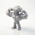 Mô hình Bông cải xanh tập thể hình - Mẫu in 3D độc đáo - Thumbnail 1